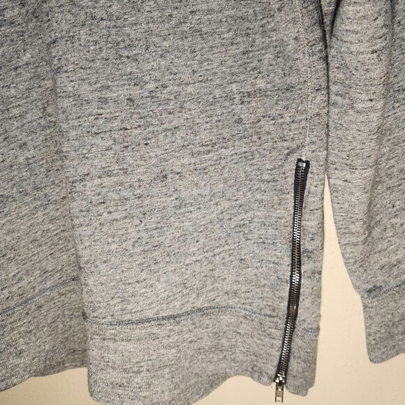 J.Crew womans gray pullover with side zippers size small - Picture 2 of 4